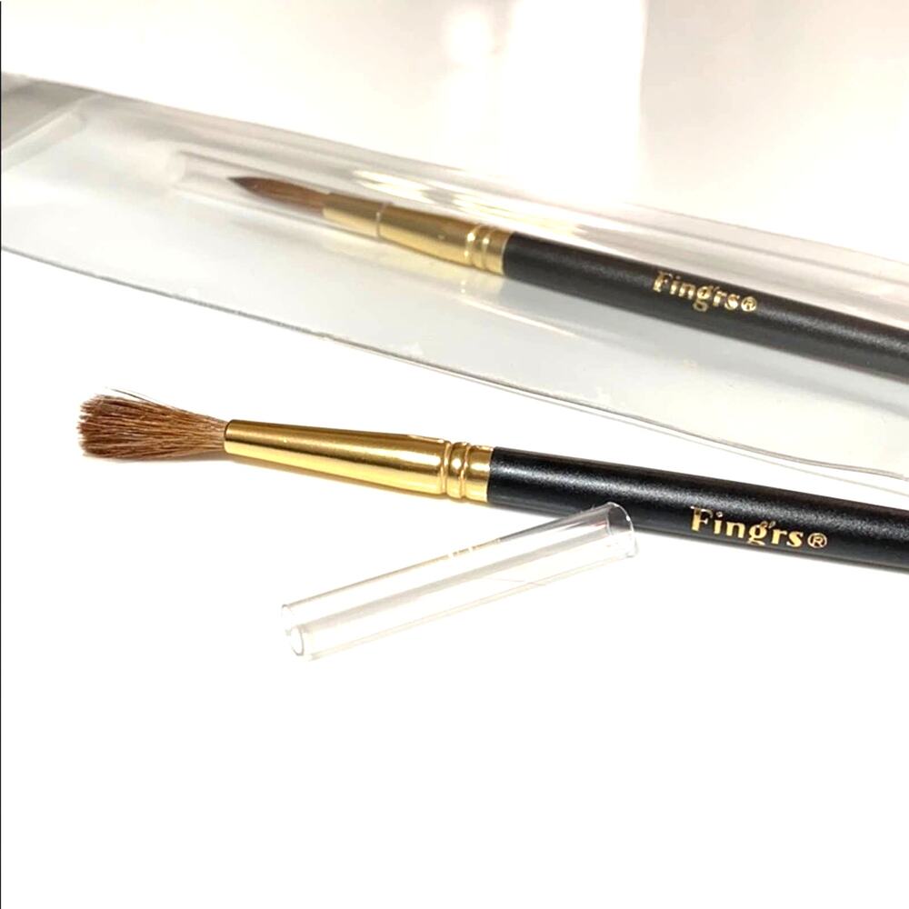 Fingrs Acrylic Nail Eye MAKEUP BRUSH Cuticle Push Brow Brush Applicator